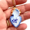 Ceramic pendant necklace Ex-voto Sacred Heart, Milagros- 09 - Image 3