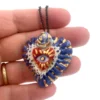 Ceramic pendant necklace Ex-voto Sacred Heart, Milagros- 15 - Image 2