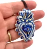 Ceramic pendant necklace Ex-voto Sacred Heart, Milagros- 26 - Image 2