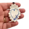 Ceramic pendant necklace Ex-voto Sacred Heart, Milagros- 26 - Image 3