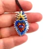 Ceramic pendant necklace Ex-voto Sacred Heart, Milagros- 22
