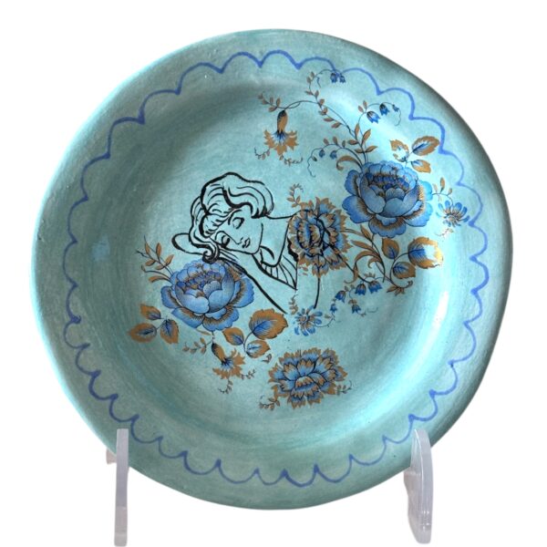 Hanging plate with decals 1